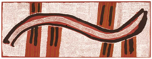 Abie Jangala, Rainbow Men II, Aboriginal art