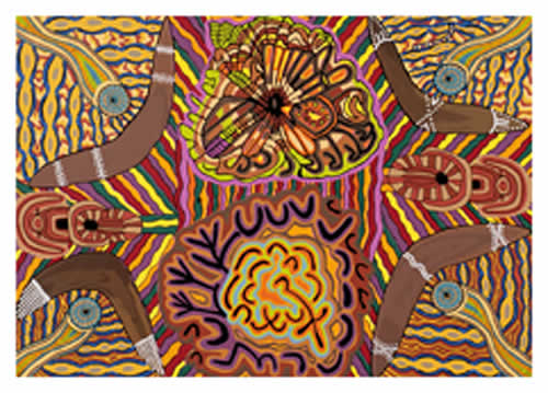 Doris Gingingara, Rainstorm Magic, Aboriginal art