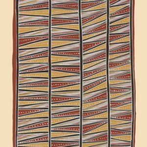 Johnny Bulunbulun, Body Design V - Lunggurruma Northwest Wind Bodypaint Design, Aboriginal art
