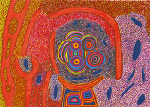 Jimmy Pike, Japingka Waterhole - Dreamtime Story, Aboriginal art