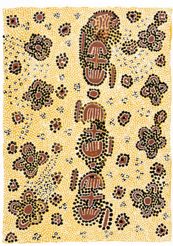 Molly Napurrurla Tasman, Wild Bush Plum, Aboriginal art