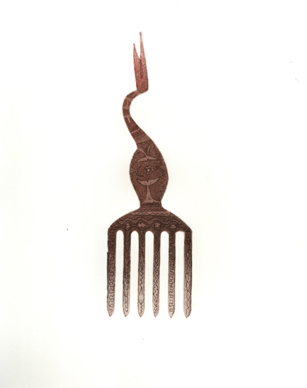 Dennis Nona, Yalubub Au Za (Bird Comb I), Torres Strait Islander art