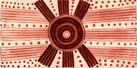 David Ross (Pwerle), Morning Star, Aboriginal art