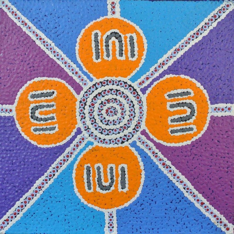 Gloria Napangardi Gill, Ngurlu Jukurrpa - Native Seed Dreaming, Aboriginal art