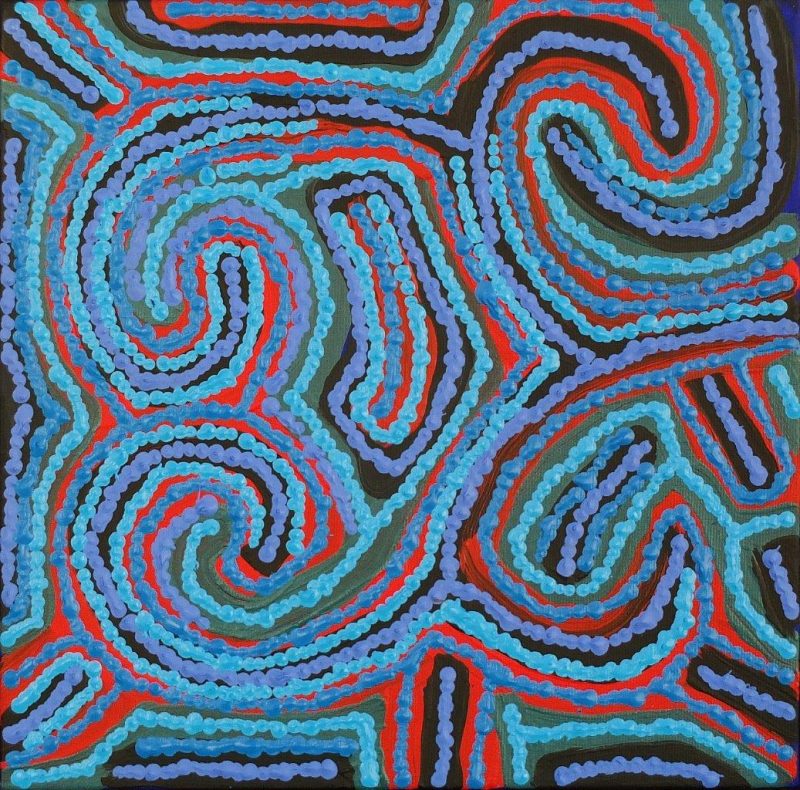 Adrianna Nangala Egan, Yarla Jukurrpa - Bush Potato Dreaming - Cockatoo Creek, Aboriginal art