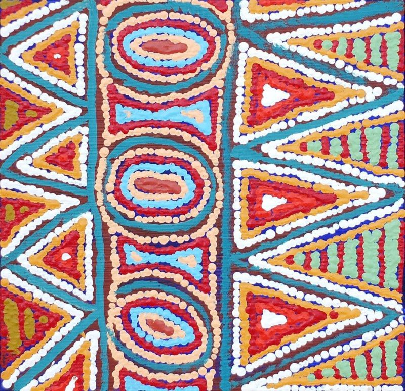 Angelina Nampijinpa Tasman, Ngapa Jukurrpa - Water Dreaming - Pirinyarnu, Aboriginal art