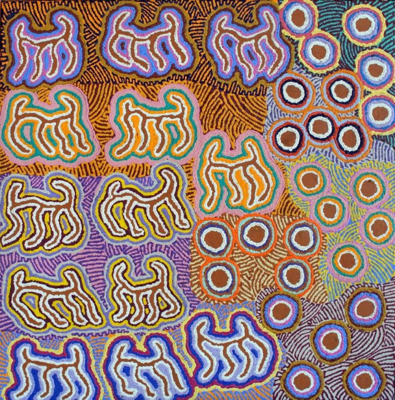 Amanda Nakamarra Curtis, Karntakurlangu Jukurrpa - Women's Dreaming - Mina Mina, Aboriginal art