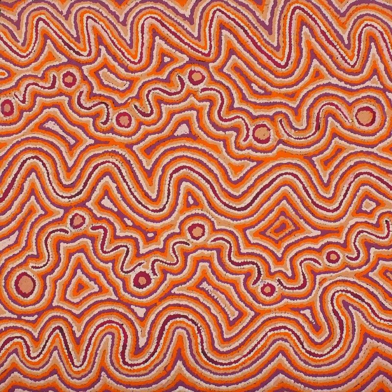 Phyllis Napurrula Williams, Ngapa Jukurrpa - Water Dreaming - Pirlinyarnu, Aboriginal art