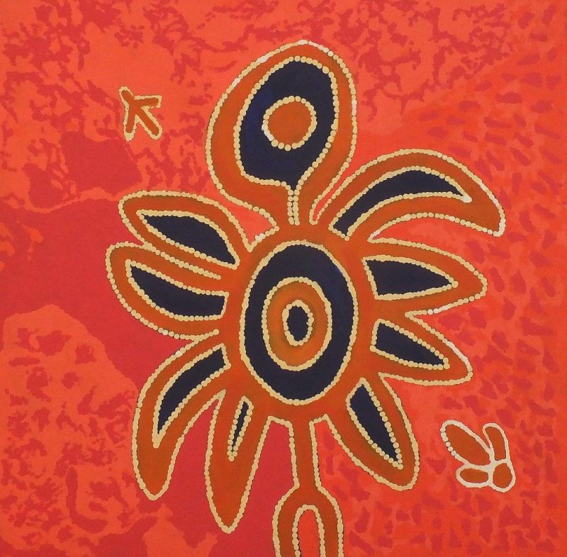 Curtis Jampijinpa Fry, Yankirri Jukurrpa - Emu Dreaming - Ngarlikurlangu, Aboriginal art