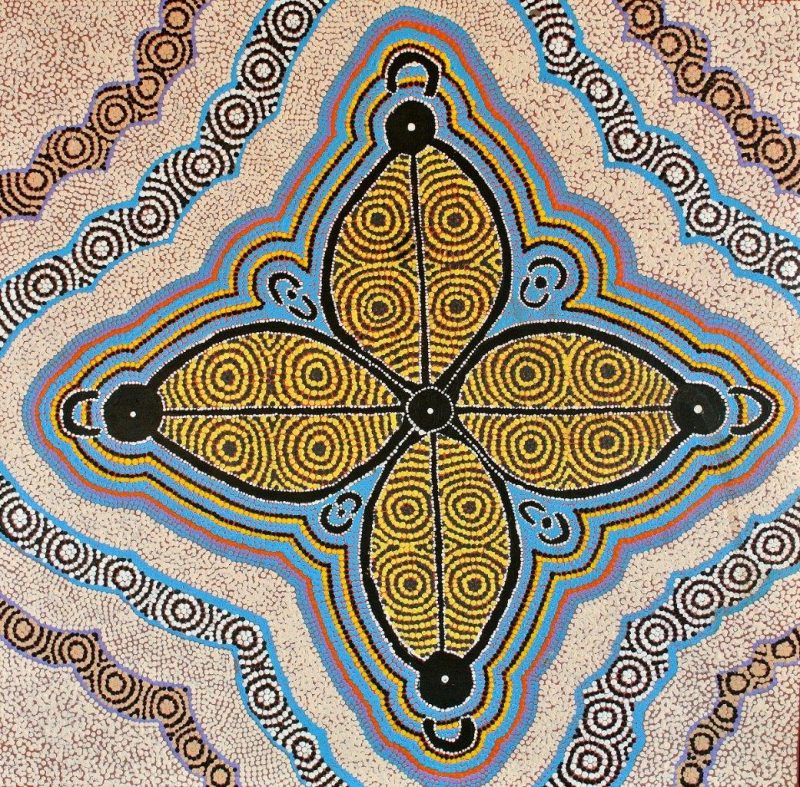 Lottie Napangardi Robertson, Mina Mina Jukurrpa - Mina Mina Dreaming - Ngalyipi, Aboriginal art