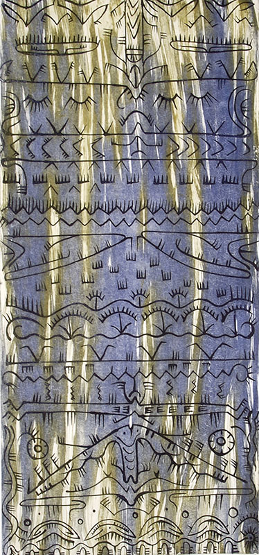 Dennis Nona, Gabau Giralal - Wind clouds, Torres Strait Islander art