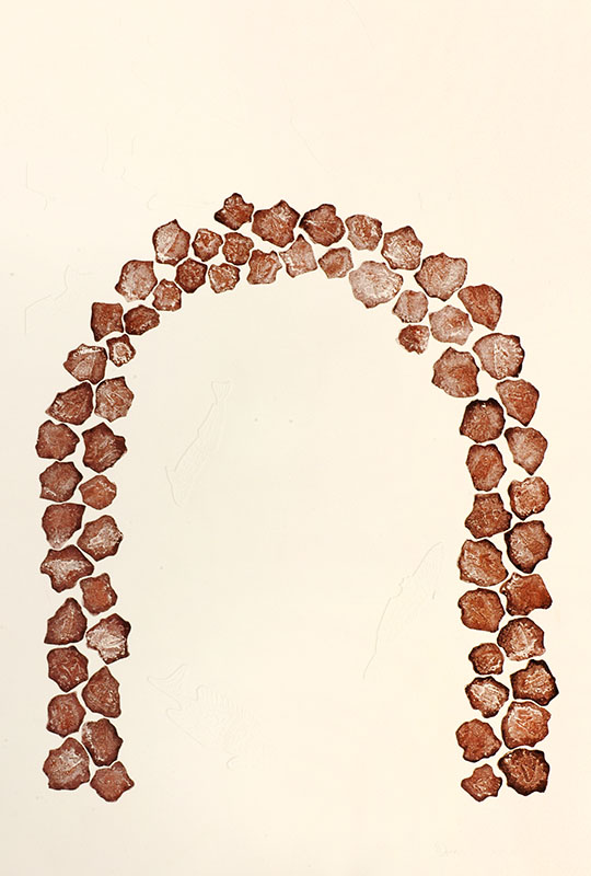 Dennis Nona, Wapiew III – Fish Rocks, Torres Strait Islander art