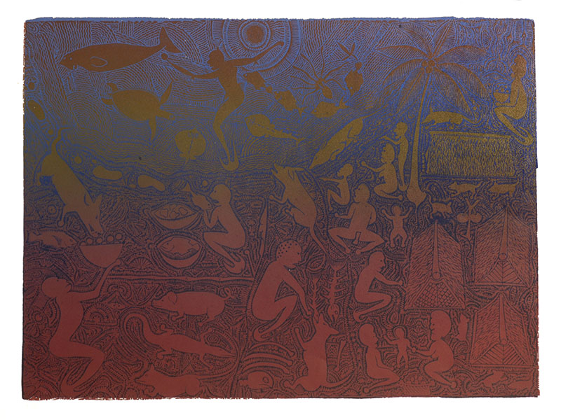 Dennis Nona, Yellub A Ngau Unai II, Torres Strait Islander art