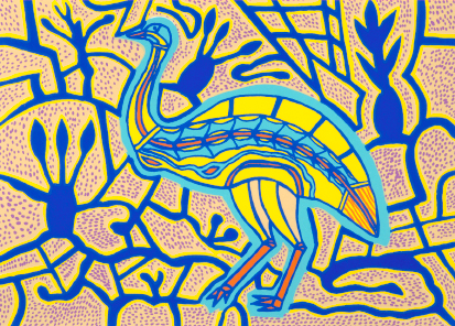 Doris Gingingara, Emu Spring, Aboriginal art