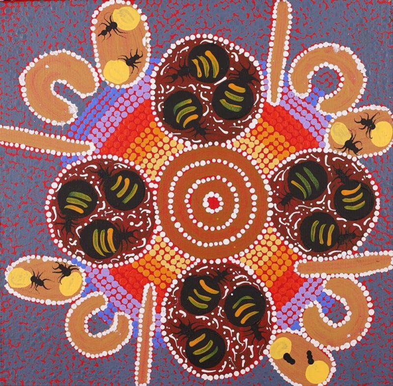 Yurrampi Jukurrpa - Honey Ant Dreaming, Alfreda Nungarrayi Martin, Aboriginal art