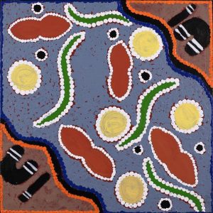 Ngapa Jukurrpa (Water Dreaming) - Pirlinyarnu, Gwenda Nakamarra Gill, Aboriginal art