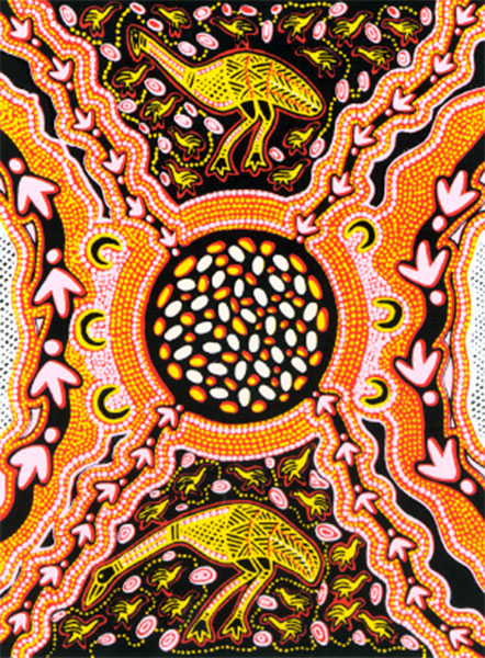 Roslyn Kemp, Emus and Eggs, Australian Aboriginal art
